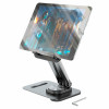Тримач для мобільного HOCO PH48 Fun dual axis 360 rotating tablet desktop holder Black (Black)- № 4