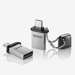 Flash Apacer USB 2.0 AH175 Dual OTG 16Gb black