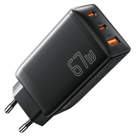 Мережевий зарядний пристрій ESSAGER DIANYUN 67W GaN travel charger 2C+A black
