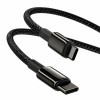 Кабель Baseus Tungsten Gold Fast Charging Data Cable Type-C to Type-C 100W 1m Black (7073)- № 6