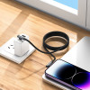 Кабель BOROFONE BU50 elbow magnetic PD charging data cable iP 1m Black (Черный)- № 5