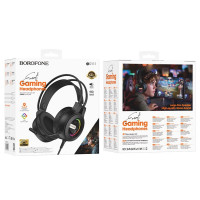 Навушники BOROFONE BO111 Eminent gaming headphones Black (Цвет 7073) - фото № 2