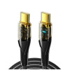 Кабель Essager Interstellar Transparent Design USB-кабель для зарядки от типа C до типа C, 100 Вт, 1 м, черный (EXCTT1-XJ01-P) (EXCTT1-XJ01-P)