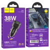 Автомобільний зарядний пристрій HOCO Z52 Spacious PD38W (1C1A) car charger Transparent Black (Transparent-Black)- № 2