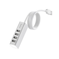 USB-хаб HOCO HB1 4USB Line machine Silver (Колір Silver) - фото № 4
