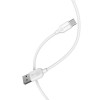 Кабель BOROFONE BX14 USB to Type-C 2.4A, 3m, PVC, TPE connectors, White (7068)- № 4