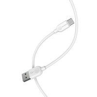 Кабель BOROFONE BX14 USB to Type-C 2.4A, 3m, PVC, TPE connectors, White (Цвет 7068) - фото № 4