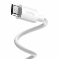 Кабель Baseus Simple Wisdom Data Cable Kit USB to Micro 2.1A (2PCS/Set）1.5m White (Колір Белый) - фото № 2