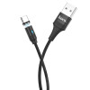 Кабель HOCO U76 Fresh magnetic charging cable for Type-C Black - зображення 2