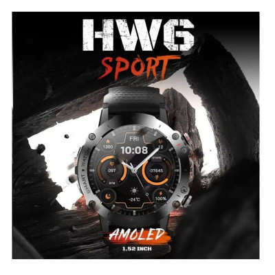 Смарт-годинник HW6 Sport Amoled+IP67 Silver - изображение 3
