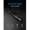 Аудіокабель UGREEN AV130 Cannon Male to Female Microphone Extension Audio Cable 1m (Black)(UGR-20708) (Черный)- № 2