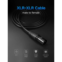 Аудіокабель UGREEN AV130 Cannon Male to Female Microphone Extension Audio Cable 1m (Black)(UGR-20708) (Цвет Черный) - фото № 2