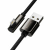 Кабель Baseus Legend Series Elbow Кабель для быстрой зарядки данных USB to iP 2.4A 1 м Черный (CALCS-01) - изображение 2