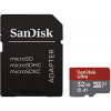 microSDHC (UHS-1) SanDisk Ultra 32Gb class 10 A1 (98Mb/s, 653x) (adapter SD)