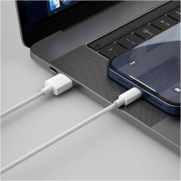 Кабель Baseus Simple Wisdom Data Cable Kit USB to iP 2.4A (2PCS/Set）1.5m White (Колір Белый) - фото № 3
