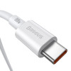 Кабель Baseus Superior Series Fast Charging Data Cable Type-C to Type-C 100W 2m White (White)- № 3