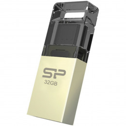 Flash SiliconPower USB 2.0 Mobile X10 MicroUSB OTG 32Gb Champague metal