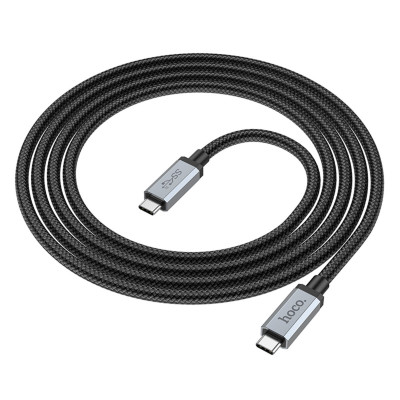 Кабель HOCO US06 USB3.2 20Gbps 100W HD high speed data cable(L=2M) Black - изображение 5