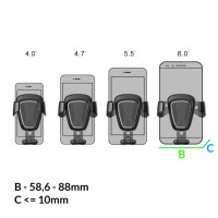 Автотримач для телефона Baseus Gravity Car Mount Black (Колір Черный) - фото № 7