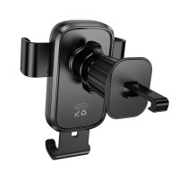 Автотримач для телефона HOCO H80 Vista gravity car holder (air outlet) Black Metal Gray (Колір Black Metal Gray) - фото № 4
