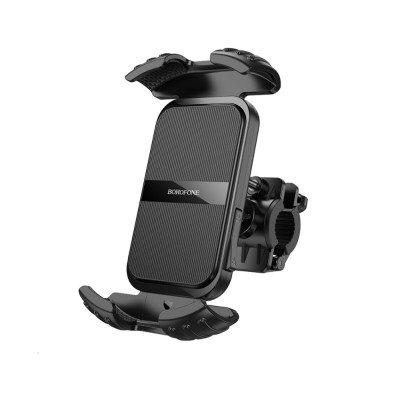 Тримач для мобільного BOROFONE BH105 Crown bicycle motorcycle universal holder Black - зображення 1