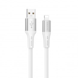 Кабель BOROFONE BX88 Solid silicone charging data cable for iP White