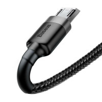 Кабель Baseus Cafule Cable USB For Micro 2.4A 1m Gray+Black (Колір Темно-серый) - фото № 5