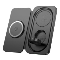 Бездротовий зарядний пристрій HOCO CQ13 Triumph 3-in-1 travel folding wireless fast charger Black (Цвет 7073), Атикул k57119 |  купить на VILKI.NET - фото № 1
