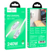 Кабель HOCO U134 Primero 240W charging data cable Type-C to Type-C (L=1.8M) Gray (Gray)- № 2