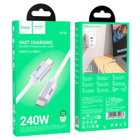 Кабель HOCO U134 Primero 240W charging data cable Type-C to Type-C (L=1.8M) Gray (Цвет Gray) - фото № 2