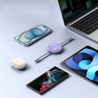 Кабель Baseus Free2Draw Mini Retractable Charging Cable Type-C to Type-C 100W 1m Nebula Purple  - фото № 7