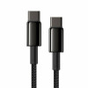 Кабель Baseus Tungsten Gold Fast Charging Data Cable Type-C to Type-C 100W 1m Black (7073)- № 4