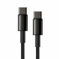 Кабель Baseus Tungsten Gold Fast Charging Data Cable Type-C to Type-C 100W 1m Black (Цвет 7073) - фото № 4