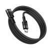 Кабель HOCO U107 Type-C Male to Type-C Female USB2.0 extension cable(L=1.2m) Black (6931474789990) - зображення 3