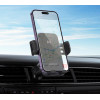Автотримач для телефона з БЗП BOROFONE BH220 Leader automatic induction wireless fast charging car holder(air outlet) Black Gray (Black-Gray)- № 7