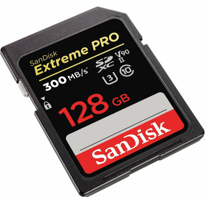 SDXC (UHS-II U3) SanDisk Extreme Pro 128Gb class 10 V90 (R300MB/s, W260MB/s) - зображення 1