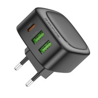Мережевий зарядний пристрій BOROFONE BAS23A Lucky PD30W(1C2A) charger(EU) Black (Колір Черный) - фото № 3