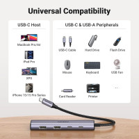USB-хаб UGREEN 4-Port USB-C Hub (Цвет Серый) - фото № 5