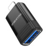 Адаптер BOROFONE BV18 iP male to USB female USB2.0 adapter Black (7073)- № 2