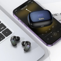 Бездротові навушники HOCO EQ20 Rhyme true wireless ANC+ENC noise reduction BT headset Black (Колір 7073) - фото № 5
