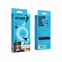 Кабель BOROFONE BX31 USB to Type-C 3A, 1m, silicone, TPE connectors, White (Цвет 7068) - фото № 5