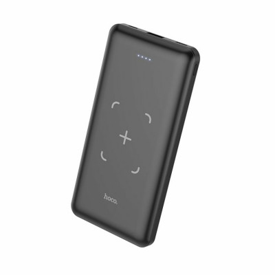 Зовнішній акумулятор HOCO J50 Surf wireless charging mobile power bank(10000mAh) Black - изображение 1
