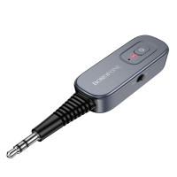 Bluetooth-ресивер BOROFONE BC51 Clear way AUX BT audio receiver/transmitter Metal Grey (Колір Metal Gray) - фото № 5