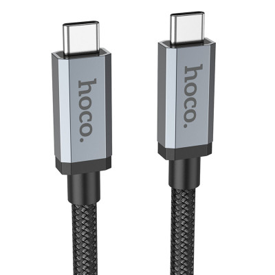 Кабель HOCO US06 USB3.2 20Gbps 100W HD high speed data cable(L=2M) Black - изображение 1