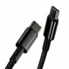 Кабель Baseus Tungsten Gold Fast Charging Data Cable Type-C to Type-C 100W 1m Black (7073)- № 2