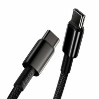 Кабель Baseus Tungsten Gold Fast Charging Data Cable Type-C to Type-C 100W 1m Black (Цвет 7073) - фото № 2
