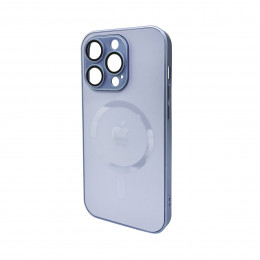 Чохол для смартфона AG Glass Matt Frame Color MagSafe Logo for Apple iPhone 15 Pro Sierra Blue