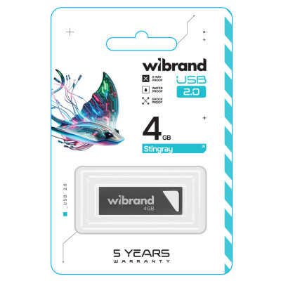 Flash Wibrand USB 2.0 Stingray 4Gb Grey - зображення 2