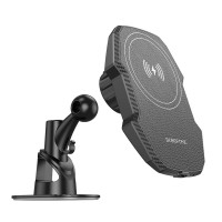 Автотримач для телефона з БЗП BOROFONE BH216 Adelante magnetic wireless fast charging car holder(center console) Black (Цвет Черный) - фото № 3
