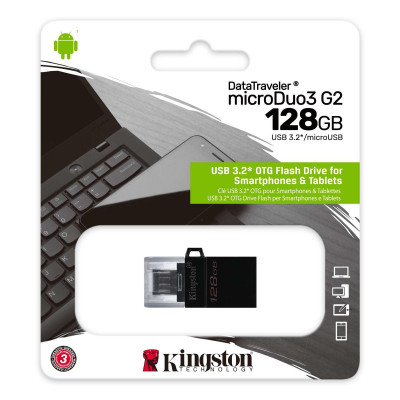 Flash Kingston USB 3.2 DT microDuo 3.0 G2 128GB - зображення 2